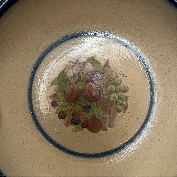 Vintage Monroe Salt Works Cornucopia of Fruit Pasta Plate - Picture 2 of 9